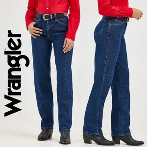 NWT Wrangler Blues Relaxed Fit Antique Indigo Dress Easy Jeans Women’s 8W X 30L